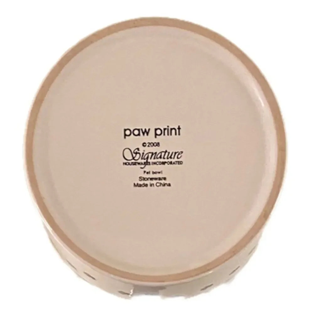 Paw Print Dog Bowl